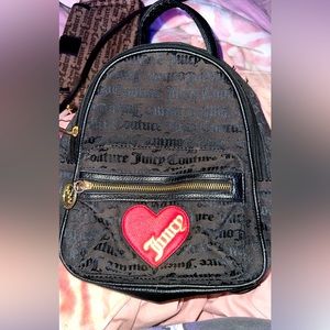 Black and red juicy couture mini backpack